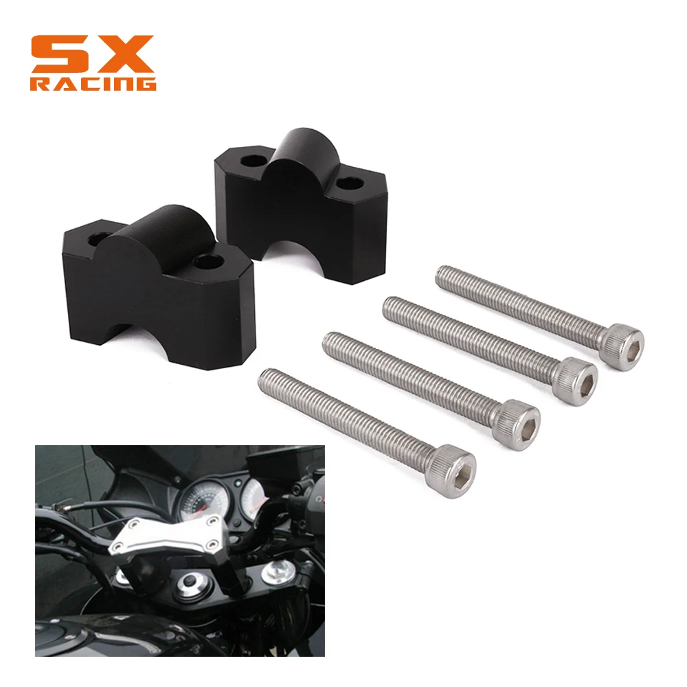 Мотоцикл Черный Руль Riser до спины движется комплект кронштейна зажим для KAWASAKI Z750 2004-2011 Z1000 2007-2009