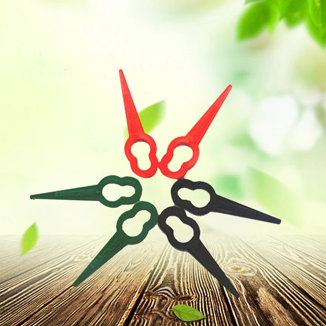 NEW 50pcs Plastic Grass Trimmer Blades Mower Replacement Trim Fast Switchblades (Red)