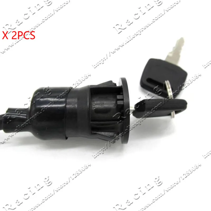 2 провода ключ зажигания замок для универсального мотоцикла Honda Yamaha Kawasaki Suzuki KTM или ATV Байк велосипед ямы - Цвет: B  2  pcs