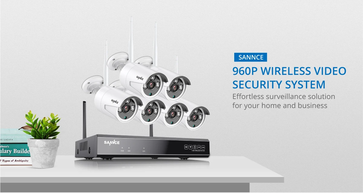 SANNCE 960P 8CH беспроводная система безопасности камера 6 шт. IP66 Всепогодный Крытый открытый Wifi заглушка камеры и Игры Wi-Fi CCTV комплект