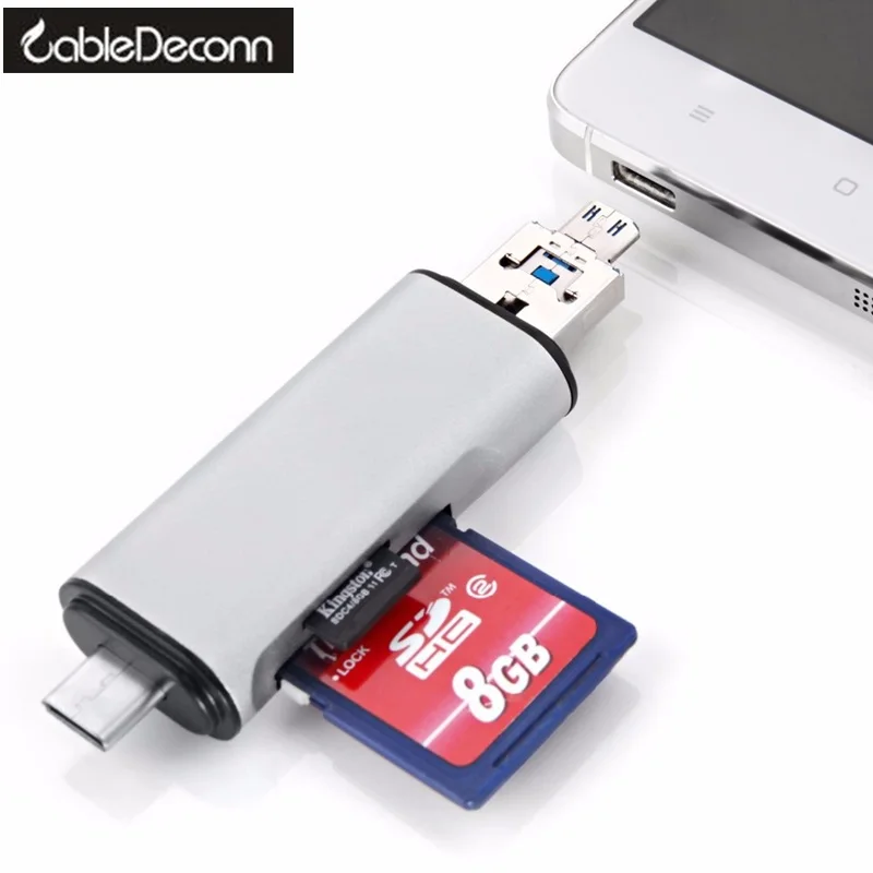 USB3.1 type-C концентратор адаптер USB 2,0 Micro USB 2 слот TF SD кардридер OTG карта 5в1 все в одном мульти-функция для планшета мобильного телефона