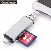 USB3.1 type-C концентратор адаптер USB 2,0 Micro USB 2 слот TF SD кардридер OTG карта 5в1 все в одном мульти-функция для планшета мобильного телефона