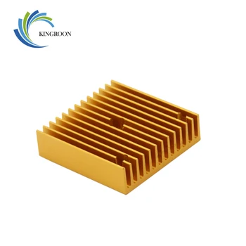 

Gold Heat Sink Part For MK7 MK8 Cooling Fan 3D Printers Part 40*40*11mm Aluminum Alloy Fins Golden Heatsink Accessories Heated 2