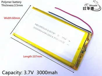 

Liter energy battery 3.7V 3000mAh 3560107 Lithium Polymer Accumulator Li ion Rechargeable Battery