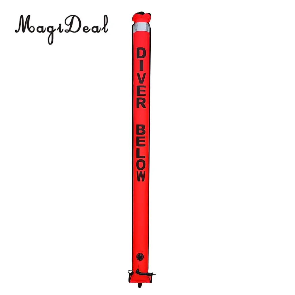 Heavy Duty Scuba Diving Safety Sausage Surface Marker Buoy SMB Signal Tube Gear Equipment 180x15.5cm