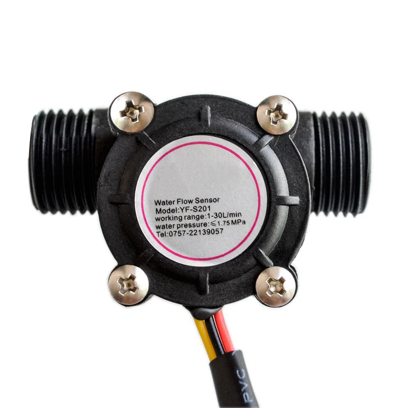 

1pcs YF-S201 water flow sensor 4 points G1 2 interface water heater water dispenser water dispenser Hall flowmeter #Hbm0373