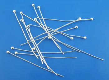 

DoreenBeads 30PCs Silver Plated Ball Head Pins 0.5x40mm(24 gauge)