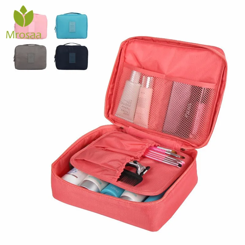 

Mrosaa Waterproof Multifunction Oxford Cloth Bag Compact Makeup Storage Bag Case Bathroom Mesh Organizer