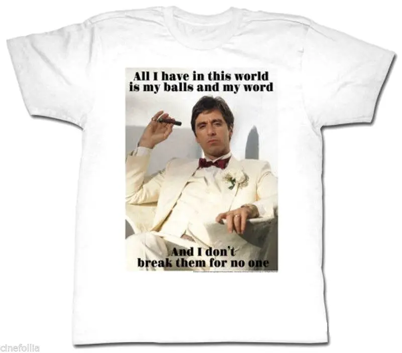 Футболка Scarface все, что у меня есть перерыв Тони Монтана Al Pacino мужской свитер официальный низкая цена шеи мужчин тройники