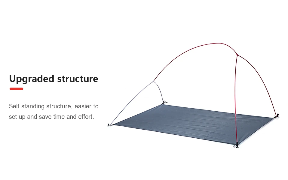 Naturehike Cloud Up 2 Сверхлегкая походная палатка для улицы 2 человека 2 человека туристическая походная палатка обновленная версия с ковриком NH15T002-T