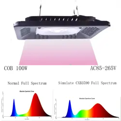 Вел светать полный спектр 100 W Водонепроницаемый IP65 для овощей цветок Крытый гидропоники парниковых завода освещения
