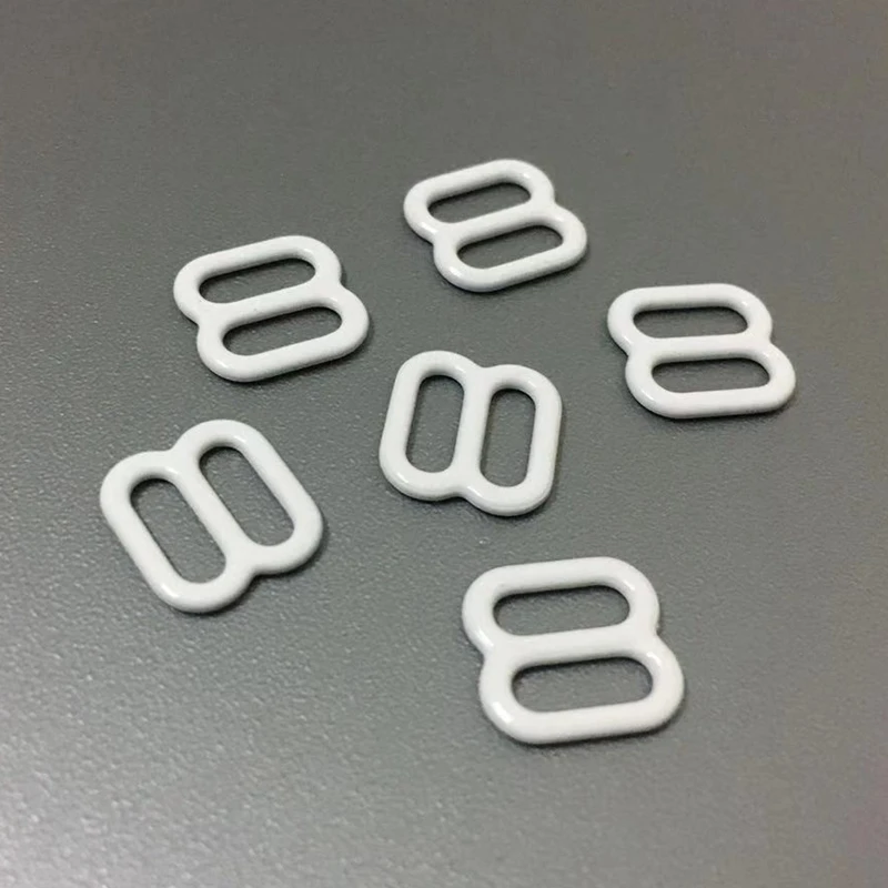 

30pcs/lot 8mm Dyeable Bra Strap Sliders Coated Metal Bra Slide Headband Slider Adjusters DIY Sewing Supplies Bra Fitting