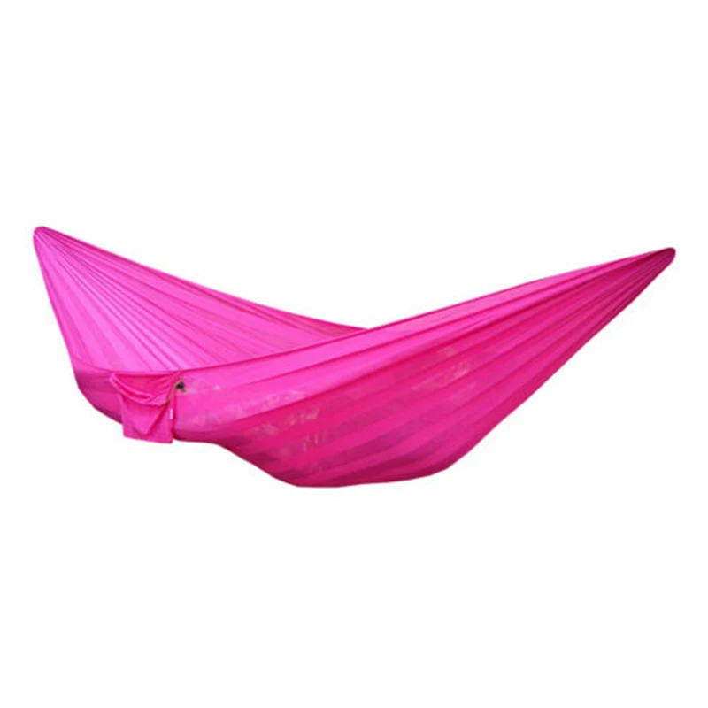 

1 PC Hammock Tree Portable Double Ice Silk Nylon Mesh Camping 600 Pounds Hammock Expand Flat Size 225 X 160 Cm