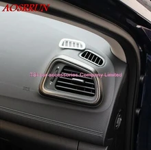 Автомобиль-Стайлинг ABS Хром Передняя кондиционер на выходе Vent чехол накладка для Renault kadjar 2015 2016 LHD автомобильные аксессуары подкладке