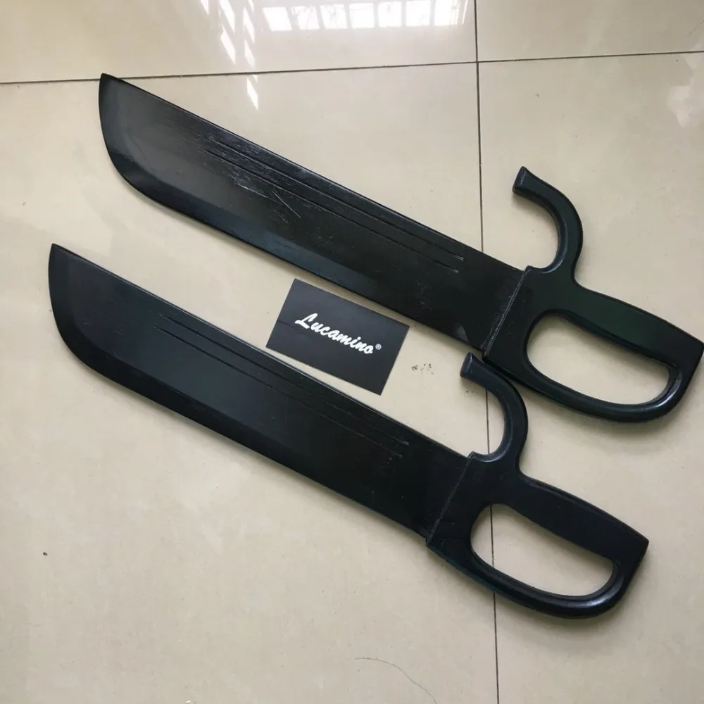 wooden tai chi swords red black colors wood kung fu performance bart cham dao Wing chun wood swords Martial arts crafts