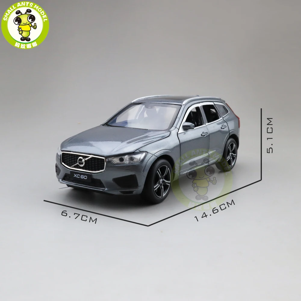 1/32 JACKIEKIM все новые Volvo XC60 литая модель автомобиля игрушка джип для детей Подарки для мальчиков девочек звуковое освещение Вытяните назад