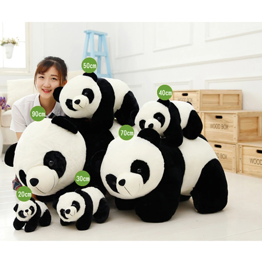 

20cm Small Cute Baby Panda Bear Kawaii Bears Plush Stuffed Animal Doll Animals Soft Toys Kids Toy Cartoon Dolls Girls Gifts N007