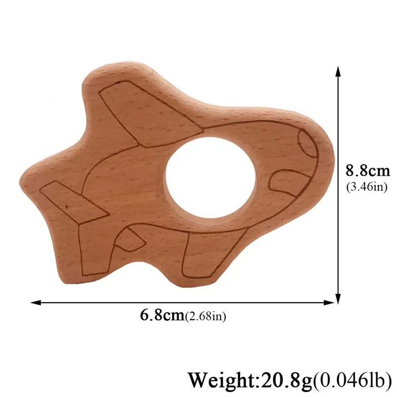 5 шт. Прорезыватель для зубов, прорезыватель из буковой древесины, детский Прорезыватель для зубов, гимнастическая игрушка, радужные бейсбольные принадлежности, подвеска для прорезывания зубов, держатель для кормления