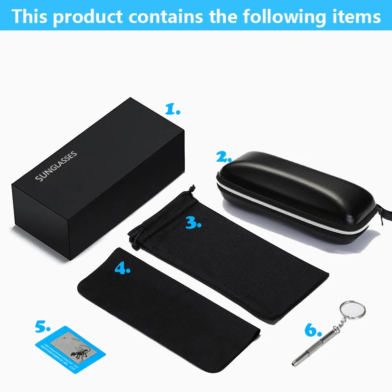 THINKWAY Brand HD003 Metal Frame Sunglasses UV400 Lens Fashion Sun Glasses for men and women with eyewear case