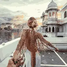 21092 романтический пейзаж-DIY Краска по номерам