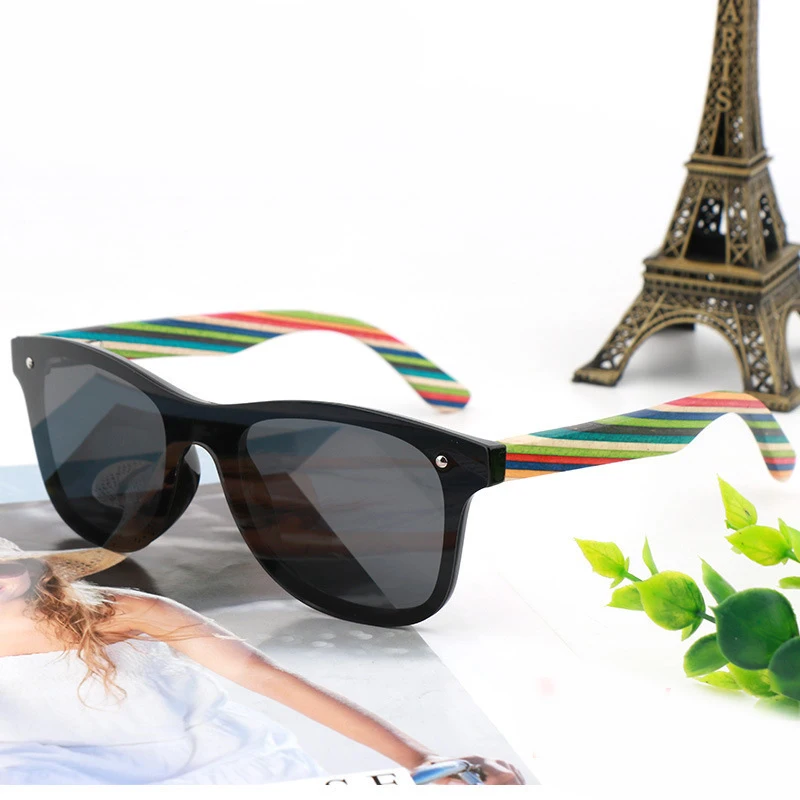 

Luxury Fashion Men Wood Sunglasses Polarized Shades UV400 Protection Vintage Square Sun glasses Women with case