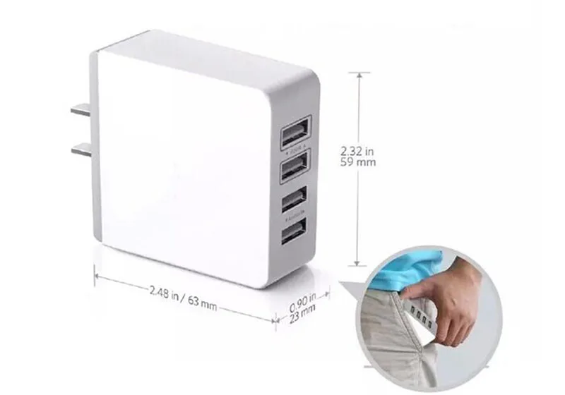 Multi 4 USB Ports Charging Phone Charger For Samsung For Huawei Fast Charger 5V EU US Plug Charges For Iphone7 6 plus 4 USB (5)