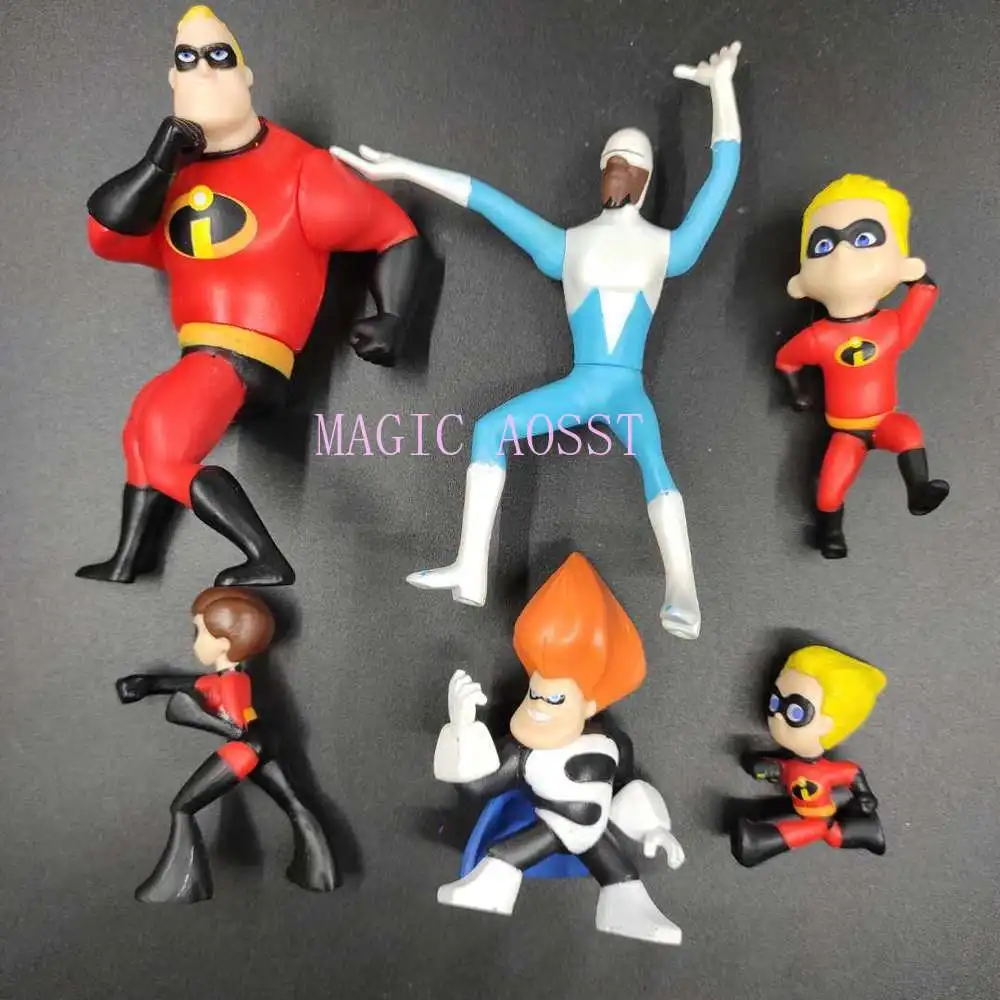 

2PC/5Pcs/set 3-8 cm Movie The Incredibles 2 Model Action Figures Toys Collection Joints Movable