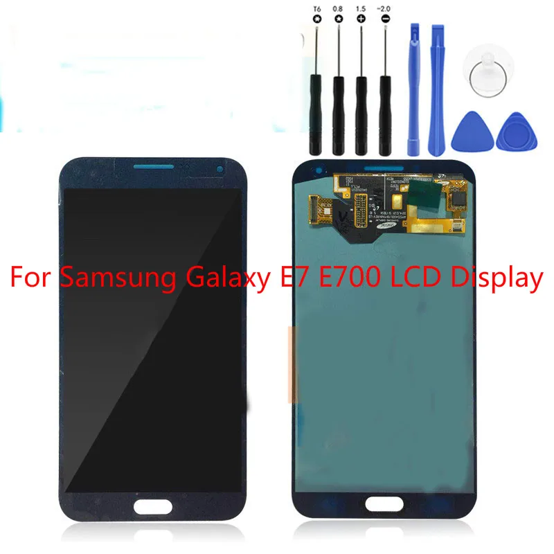 

LCD Replacement Touch Screen Digitizer & LCD Display Assembly for Samsung Galaxy E7 E7000 E700 with Repair (Black/White)