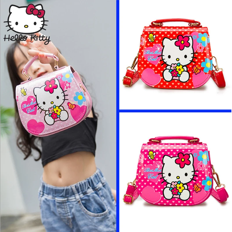 Рисунок «Hello Kitty» мультфильм PU дети плечо Повседневное модные тонкие сумка Водонепроницаемый пользовательских диагонали для маленьких девочек KT плюшевый Кошелек