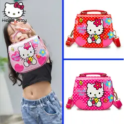 Рисунок «Hello Kitty» мультфильм PU дети плечо Повседневное модные тонкие сумка Водонепроницаемый пользовательских диагонали для маленьких