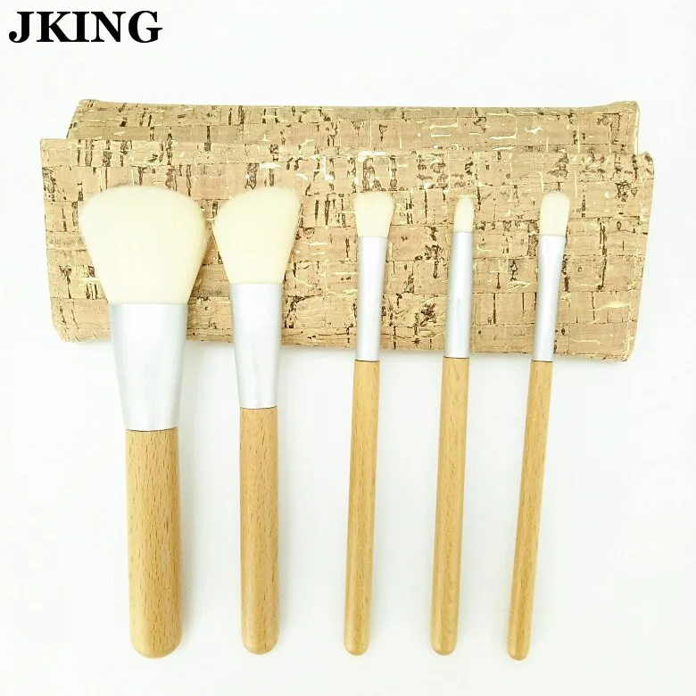 

2017 NEW Nature wooden makeup Brush set with Bag Beautiful Traveling Makeup Brush set
