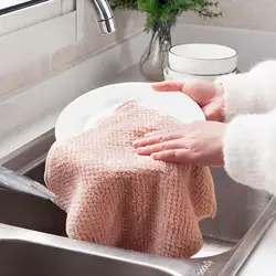 1 шт кухонное полотенце домашняя чистящая ткань ватки домой стирка Полотенца Бытовая щетка для пыли кухонные полотенца Инструменты гаджеты