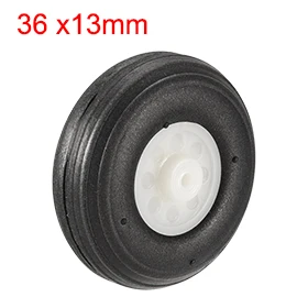 Uxcell Hot Selling 1PCS 36x13x2.1mm White Plastic Hub Black Foam Wheel Toy Car Wheel for RC Remote Control Airplane New Arrival