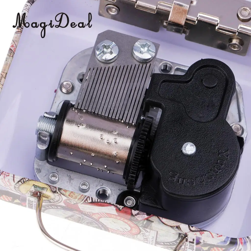 MagiDeal Play 'Innocent' Luggage Suitcase Wind-up Miniature Music Box for Girls Christmas Gift