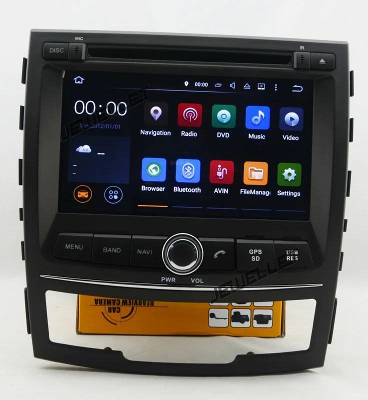 Excellent Quad core 1024*600 HD screen Android 9.0 Car DVD GPS radio Navigation for Ssangyong Korando,New Actyon 2011-2013 1