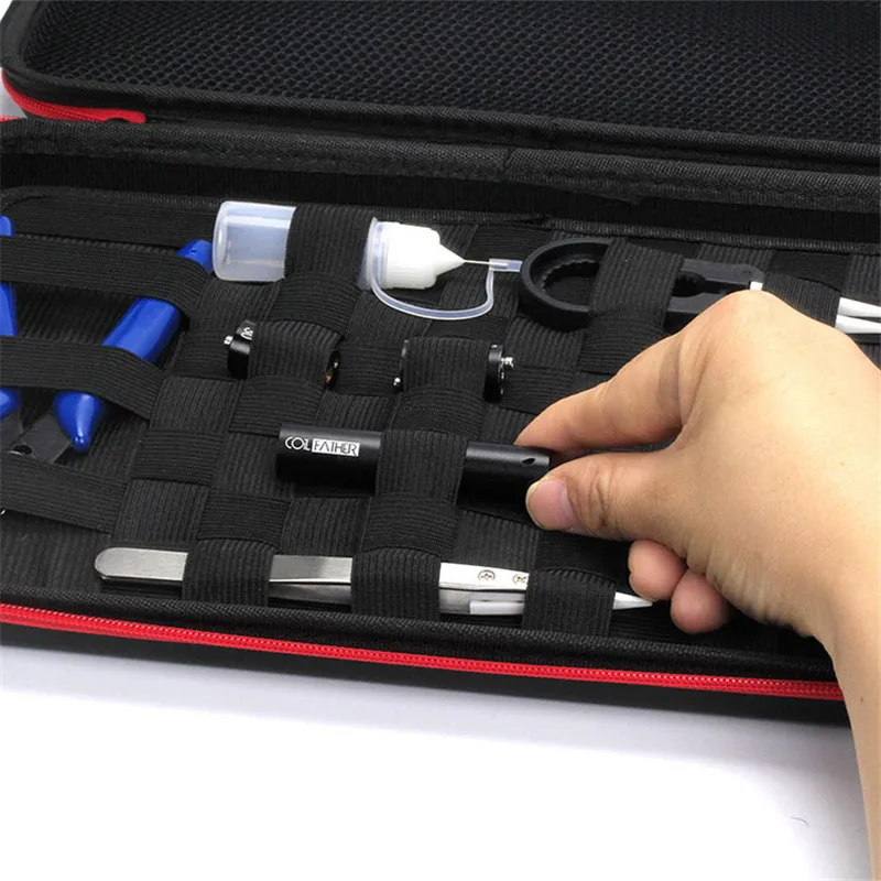 All In One Electronic Cigarette Tools Bag Case For Packing Atomizer e Liquid Coil Wire e Cig Cotton Tweezer Jig Coil Master Bag All In One Electronic Cigarette Tools Bag Case For Packing Atomizer e Liquid Coil Wire e Cig Cotton Tweezer Jig Coil Master Bag