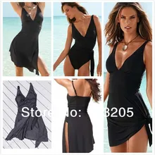 Новое поступление! Цельный купальный костюм для похудения накидка, сексуальная женская пляжная одежда, черный купальник накидка, размер M L XL XXL