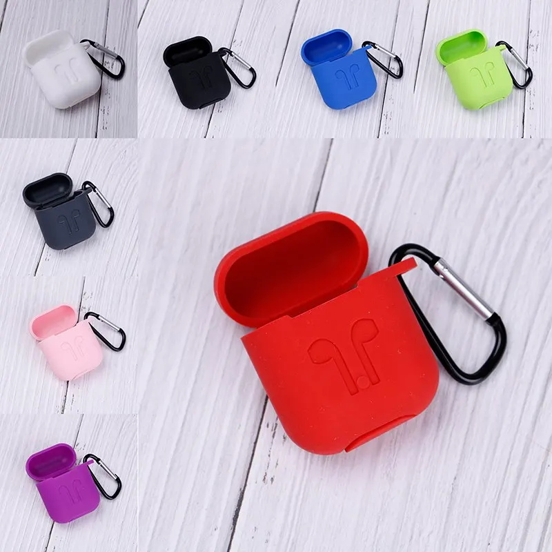 Waterproof Silicone Case For Apple Airpods Air Pods Earphone Protective Cover Shockproof for iphone 7 8 Headset Accessories Soft
