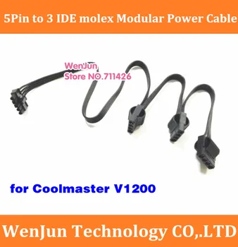 

Hot Sale 5pin Male 1 to 3 IDE molex 4pin Modular powr supply cable for Coolmaster V1200 PSU