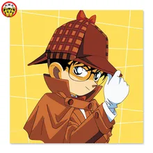Картина по номерам художественная краска по номеру детектива ке Нана, красивый мальчик, с очками, с шляпой, с белыми перчатками, DIY