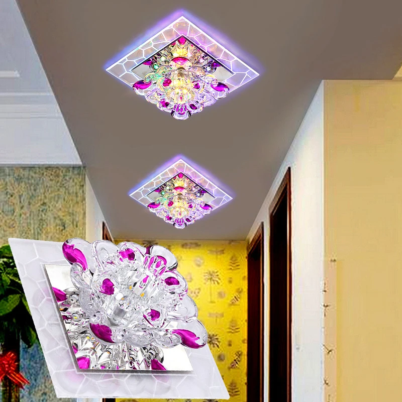  LAIMAIK Crystal LED Ceiling Light 3W 5W AC90-260V Modern LED Crystal Aisle Corridor Light Porch Hal - 32793641435