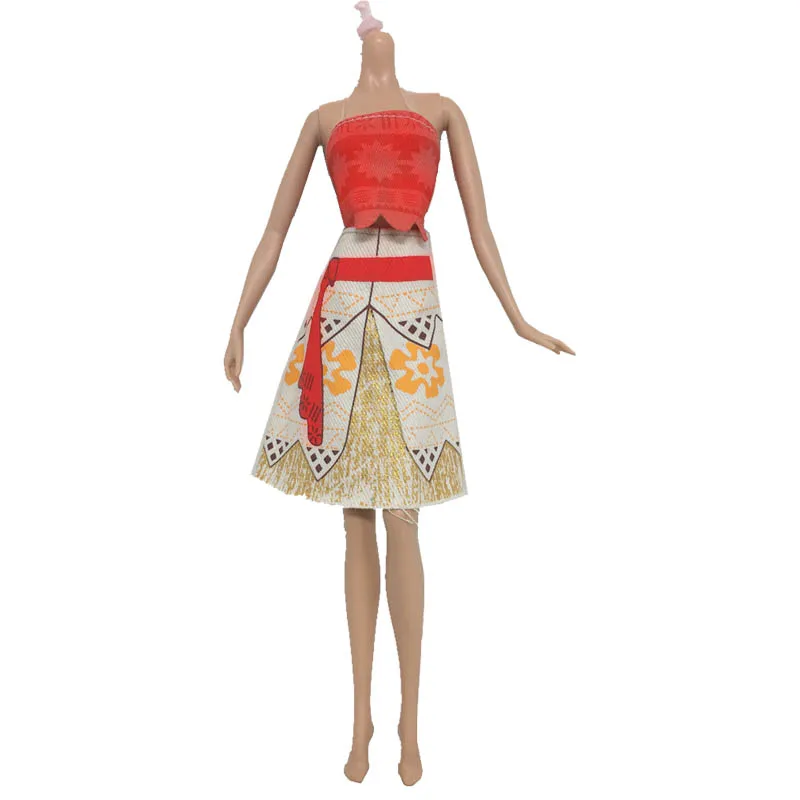 Аксессуары для кукол; костюм для косплея; платье принцессы Моаны из фильма для куклы Барби; одежда для океана - Цвет: color 2