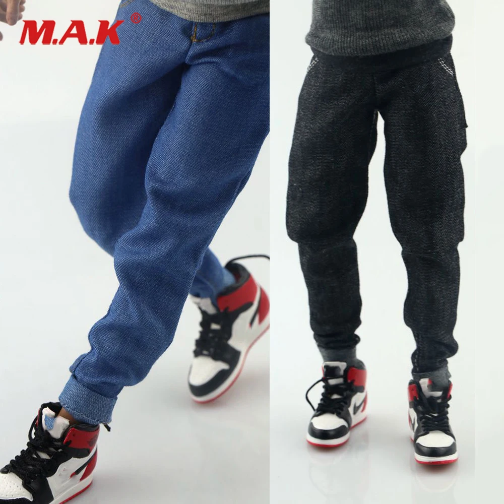

1/6 Scale Male Action Figure Accessory Closing Pants Jeans Clothing Accessories Figure for 12" Slim Man Body