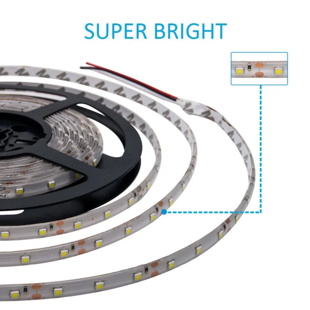 Светодиодные ленты лампы 5 м 300 светодио дный теплый белый 3528 полосы света комплект Водонепроницаемый и Питание