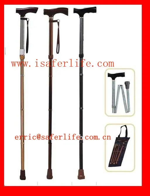 

2017 hot sale wholesale foldable adjustable folding walking cane/poles frame