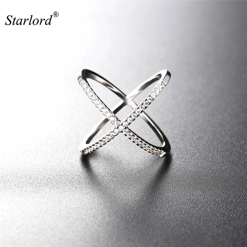 

Starlord X Shape Ring & GIFT BOX AAA+ Cubic Zironica Gold/Silver Color Vintage Unique Design Ring For Women R2561