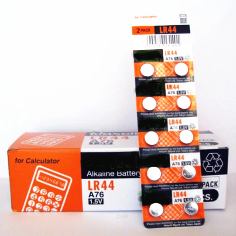 100 шт. LR44 A76 AG13 0% Hg SR1154 357 LR 44 1 5 V батареи для калькулятора | Электроника
