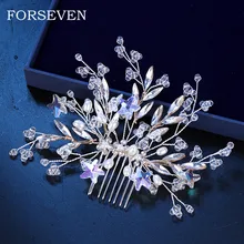 Стразы гребень для волос, головной убор для женщин, девушек, невесты, гребни для волос, жемчужные украшения для волос, свадебные головные уборы