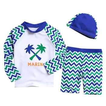 

Children Swimwear for Boys Girls Polyester Two pieces Swimsuit Bathing Suit Bikini Beach Letter Swimsuits Cap Clothes Set K327