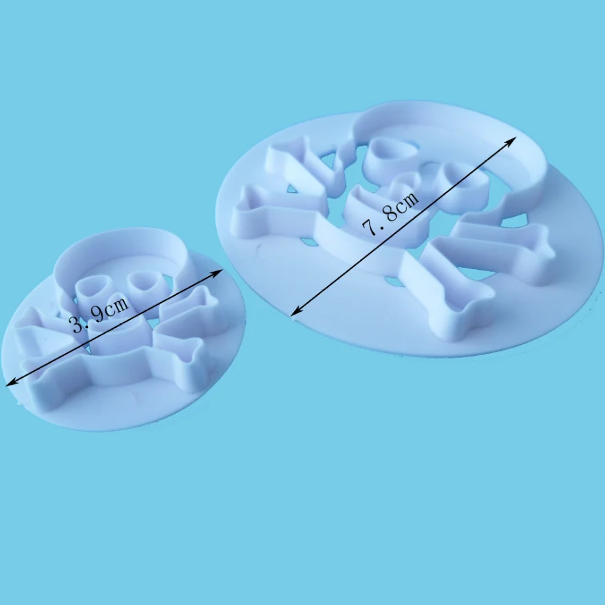 2 шт. пластиковая упаковка для печенья череп набор печенья Фондант для форм кекса декорирование выпечки инструменты Декор режущие штампы форма для выпечки печать